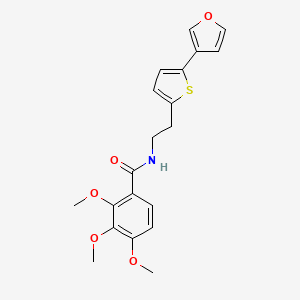 molecular formula C20H21NO5S B2825131 N-(2-(5-(furan-3-yl)thiophen-2-yl)ethyl)-2,3,4-trimethoxybenzamide CAS No. 2034566-45-3