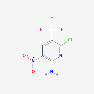 molecular formula C6H3ClF3N3O2 B2825132 6-Chloro-3-nitro-5-(trifluoromethyl)pyridin-2-amine CAS No. 111928-64-4