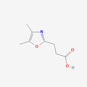 molecular formula C8H11NO3 B2825138 3-(Dimethyl-1,3-oxazol-2-yl)propanoic acid CAS No. 77876-64-3