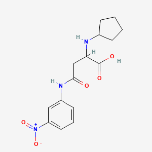molecular formula C15H19N3O5 B2825139 2-(环戊基氨基)-4-(3-硝基苯胺基)-4-氧代丁酸 CAS No. 1042693-47-9