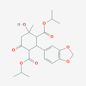 molecular formula C22H28O8 B282514 Dipropan-2-yl 2-(1,3-benzodioxol-5-yl)-4-hydroxy-4-methyl-6-oxocyclohexane-1,3-dicarboxylate 