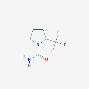 molecular formula C6H9F3N2O B2825141 2-(三氟甲基)吡咯烷-1-甲酰胺 CAS No. 2385644-05-1