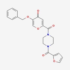 5-(benzyloxy)-2-(4-(furan-2-carbonyl)piperazine-1-carbonyl)-4H-pyran-4-one