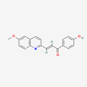molecular formula C19H15NO3 B2825151 (2E)-1-(4-hydroxyphenyl)-3-(6-methoxyquinolin-2-yl)prop-2-en-1-one CAS No. 929428-42-2