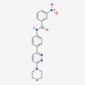 molecular formula C21H19N5O4 B2825153 N-(4-(6-吗啉吡啶并[3,4-d]噁唑-3-基)苯基)-3-硝基苯甲酰胺 CAS No. 899953-75-4