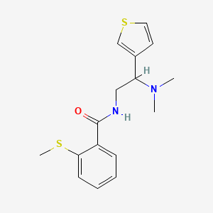molecular formula C16H20N2OS2 B2825159 N-(2-(dimethylamino)-2-(thiophen-3-yl)ethyl)-2-(methylthio)benzamide CAS No. 1211656-64-2