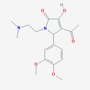 molecular formula C18H24N2O5 B282516 3-acetyl-2-(3,4-dimethoxyphenyl)-1-[2-(dimethylamino)ethyl]-4-hydroxy-2H-pyrrol-5-one CAS No. 6034-62-4