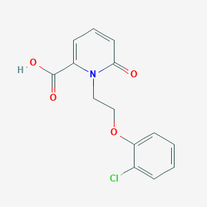 molecular formula C14H12ClNO4 B2825161 1-[2-(2-Chlorophenoxy)ethyl]-6-oxo-1,6-dihydropyridine-2-carboxylic acid CAS No. 1423031-73-5