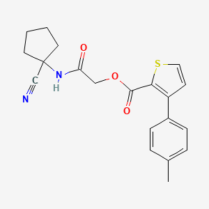 molecular formula C20H20N2O3S B2825162 [(1-Cyanocyclopentyl)carbamoyl]methyl 3-(4-methylphenyl)thiophene-2-carboxylate CAS No. 871667-55-9