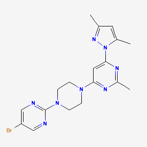4-[4-(5-Bromopyrimidin-2-yl)piperazin-1-yl]-6-(3,5-dimethylpyrazol-1-yl)-2-methylpyrimidine