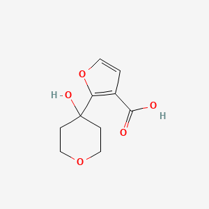 molecular formula C10H12O5 B2825164 2-(4-Hydroxyoxan-4-yl)furan-3-carboxylic acid CAS No. 1696992-68-3