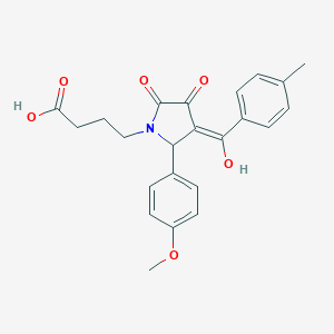 molecular formula C23H23NO6 B282517 4-[(3E)-3-[hydroxy-(4-methylphenyl)methylidene]-2-(4-methoxyphenyl)-4,5-dioxopyrrolidin-1-yl]butanoic acid CAS No. 6038-68-2