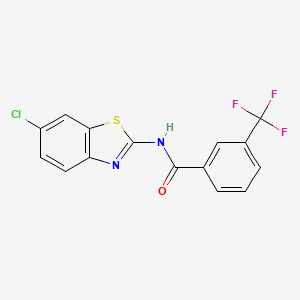 B2825171 N-(6-chloro-1,3-benzothiazol-2-yl)-3-(trifluoromethyl)benzamide CAS No. 330189-64-5