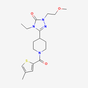 4-ethyl-1-(2-methoxyethyl)-3-(1-(4-methylthiophene-2-carbonyl)piperidin-4-yl)-1H-1,2,4-triazol-5(4H)-one