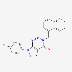 molecular formula C21H14ClN5O B2825176 3-(4-Chlorophenyl)-6-(naphthalen-1-ylmethyl)triazolo[4,5-d]pyrimidin-7-one CAS No. 893914-32-4