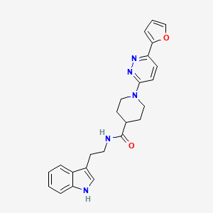 molecular formula C24H25N5O2 B2825178 N-(2-(1H-indol-3-yl)ethyl)-1-(6-(furan-2-yl)pyridazin-3-yl)piperidine-4-carboxamide CAS No. 1203246-18-7