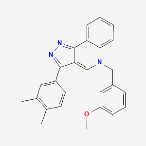 molecular formula C26H23N3O B2825179 3-(3,4-二甲基苯基)-5-(3-甲氧基苄基)-5H-吡唑并[4,3-c]喹啉 CAS No. 866349-60-2