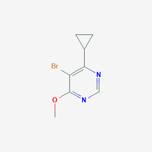 molecular formula C8H9BrN2O B2825189 5-Bromo-4-cyclopropyl-6-methoxypyrimidine CAS No. 1649454-57-8
