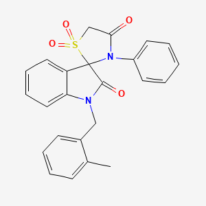 1-(2-Methylbenzyl)-3'-phenylspiro[indoline-3,2'-thiazolidine]-2,4'-dione 1',1'-dioxide