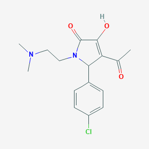 4-Acetyl-5-(4-chloro-phenyl)-1-(2-dimethylamino-ethyl)-3-hydroxy-1,5-dihydro-pyrrol-2-one