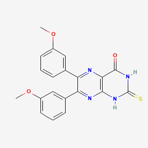 molecular formula C20H16N4O3S B2825201 6,7-Bis(3-methoxyphenyl)-2-sulfanylpteridin-4-ol CAS No. 1538566-78-7