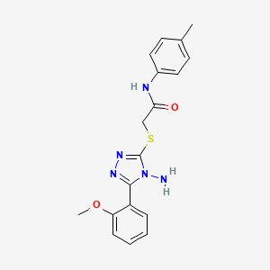 2-{[4-amino-5-(2-methoxyphenyl)-4H-1,2,4-triazol-3-yl]sulfanyl}-N-(4-methylphenyl)acetamide