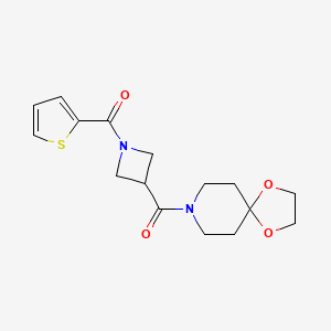 (3-(1,4-Dioxa-8-azaspiro[4.5]decane-8-carbonyl)azetidin-1-yl)(thiophen-2-yl)methanone