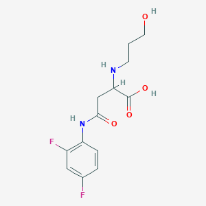 4-((2,4-Difluorophenyl)amino)-2-((3-hydroxypropyl)amino)-4-oxobutanoic acid