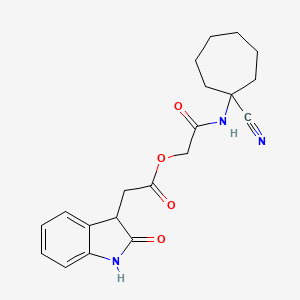 [(1-cyanocycloheptyl)carbamoyl]methyl 2-(2-oxo-2,3-dihydro-1H-indol-3-yl)acetate