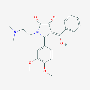 molecular formula C23H26N2O5 B282522 4-benzoyl-5-(3,4-dimethoxyphenyl)-1-[2-(dimethylamino)ethyl]-3-hydroxy-1,5-dihydro-2H-pyrrol-2-one 