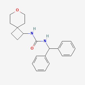 molecular formula C22H26N2O2 B2825222 1-Benzhydryl-3-(7-oxaspiro[3.5]nonan-1-yl)urea CAS No. 2309753-14-6