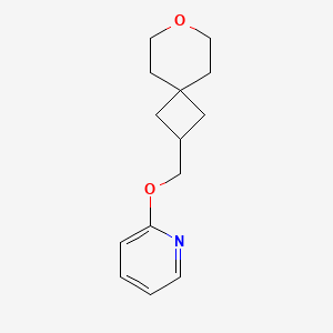 molecular formula C14H19NO2 B2825234 2-({7-Oxaspiro[3.5]nonan-2-yl}methoxy)pyridine CAS No. 2195811-46-0