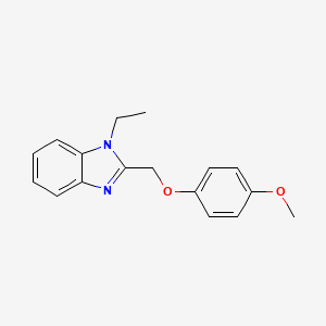 molecular formula C17H18N2O2 B2825236 1-Ethyl-2-(4-methoxy-phenoxymethyl)-1H-benzoimidazole CAS No. 385373-85-3
