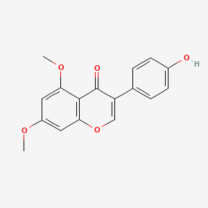 molecular formula C17H14O5 B2825252 3-(4-羟基苯基)-5,7-二甲氧基-4H-香豆素-4-酮 CAS No. 69127-80-6