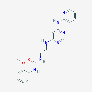 molecular formula C20H23N7O2 B2825265 1-(2-乙氧基苯基)-3-(2-((6-(吡啶-2-基氨基)嘧啶-4-基)氨基)乙基)脲 CAS No. 1421457-77-3