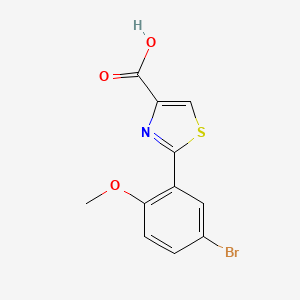 molecular formula C11H8BrNO3S B2825269 2-(5-溴-2-甲氧基苯基)-1,3-噻唑-4-羧酸 CAS No. 938118-41-3