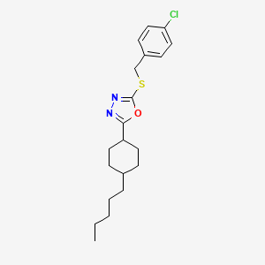 molecular formula C20H27ClN2OS B2825276 4-氯苄基-5-(4-戊基环己基)-1,3,4-噁二唑-2-基硫醚 CAS No. 860610-79-3