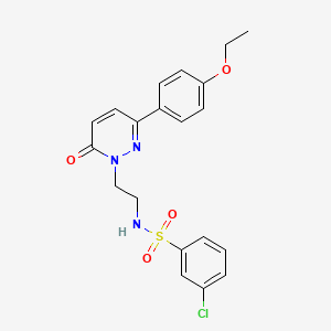 molecular formula C20H20ClN3O4S B2825277 3-chloro-N-(2-(3-(4-ethoxyphenyl)-6-oxopyridazin-1(6H)-yl)ethyl)benzenesulfonamide CAS No. 921833-37-6