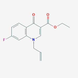 molecular formula C15H14FNO3 B2825289 Ethyl 1-allyl-7-fluoro-4-oxo-1,4-dihydro-3-quinolinecarboxylate CAS No. 478048-64-5