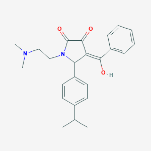 molecular formula C24H28N2O3 B282529 4-benzoyl-1-[2-(dimethylamino)ethyl]-3-hydroxy-5-(4-isopropylphenyl)-1,5-dihydro-2H-pyrrol-2-one CAS No. 5960-38-3