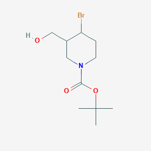 molecular formula C11H20BrNO3 B2825290 tert-Butyl 4-bromo-3-(hydroxymethyl)piperidine-1-carboxylate CAS No. 1934434-64-6