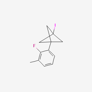 molecular formula C12H12FI B2825301 1-(2-Fluoro-3-methylphenyl)-3-iodobicyclo[1.1.1]pentane CAS No. 2287333-15-5