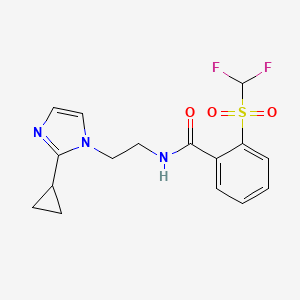 N-(2-(2-cyclopropyl-1H-imidazol-1-yl)ethyl)-2-((difluoromethyl)sulfonyl)benzamide
