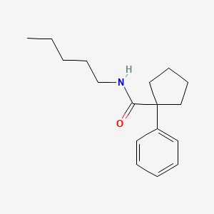 molecular formula C17H25NO B2825306 N-Pentyl(phenylcyclopentyl)formamide CAS No. 1024444-75-4