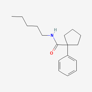 molecular formula C17H25NO B2825306 N-戊基(苯基环戊基)甲酰胺 CAS No. 1024444-75-4