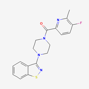 [4-(1,2-Benzothiazol-3-yl)piperazin-1-yl]-(5-fluoro-6-methylpyridin-2-yl)methanone
