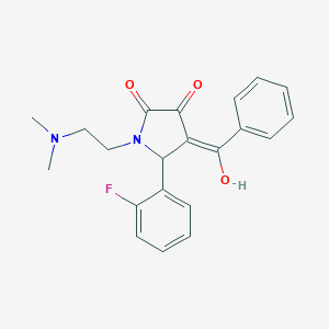 molecular formula C21H21FN2O3 B282532 1-[2-(dimethylamino)ethyl]-5-(2-fluorophenyl)-3-hydroxy-4-(phenylcarbonyl)-1,5-dihydro-2H-pyrrol-2-one 