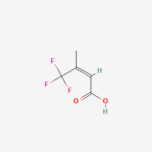 molecular formula C5H5F3O2 B2825323 beta-Trifluoromethylcrotonic acid CAS No. 93404-33-2