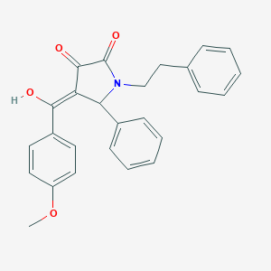 molecular formula C26H23NO4 B282533 3-hydroxy-4-(4-methoxybenzoyl)-5-phenyl-1-(2-phenylethyl)-1,5-dihydro-2H-pyrrol-2-one 