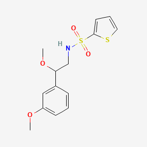 molecular formula C14H17NO4S2 B2825331 N-(2-甲氧基-2-(3-甲氧基苯基)乙基)噻吩-2-磺酰胺 CAS No. 1798038-71-7